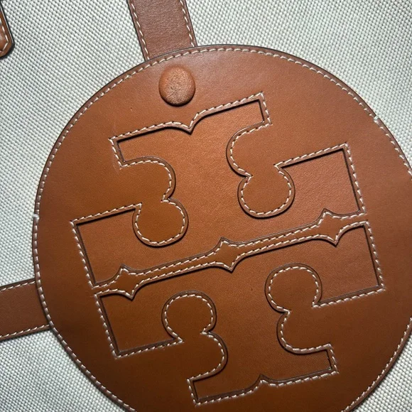 Tory Burch Ella Canvas Quadrant Tote - Picture 7 of 8